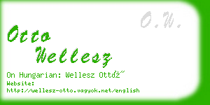 otto wellesz business card